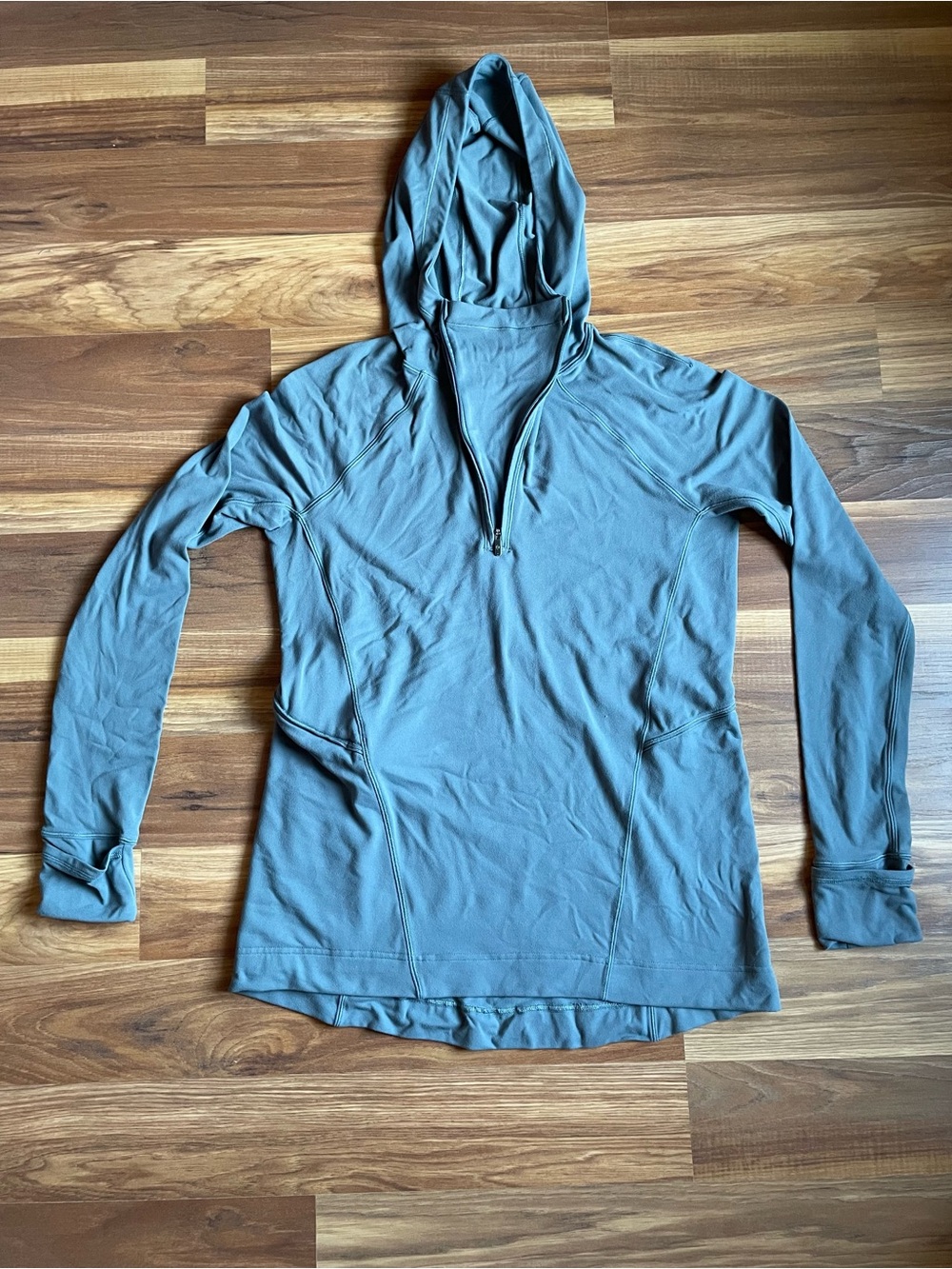 Lululemon Warm Stabilizer 1/2 Zip Hoodie Blue Charcoal Women's 6 - Picture 5 of 10